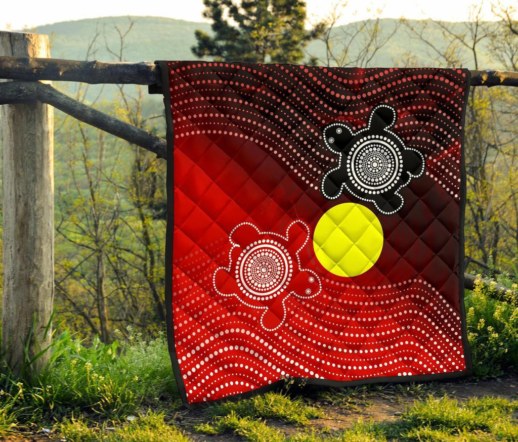 aboriginal-premium-quilt-indigenous-circle-dot-painting-style