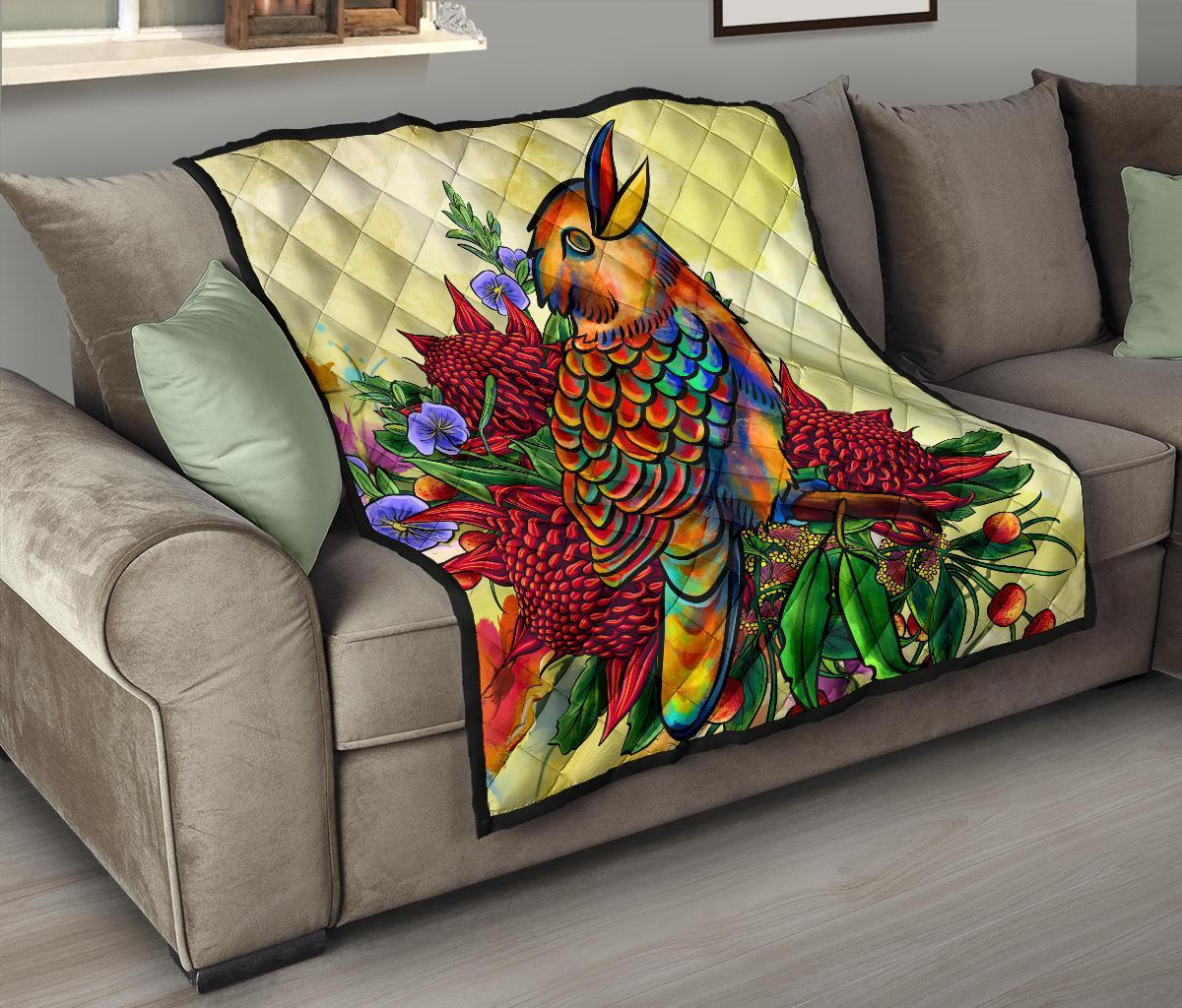 premium-quilt-australia-kookaburra-with-waratah