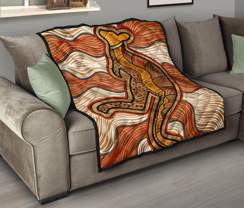 aboriginal-premium-quilt-indigenous-kangaroo-vintage-stye