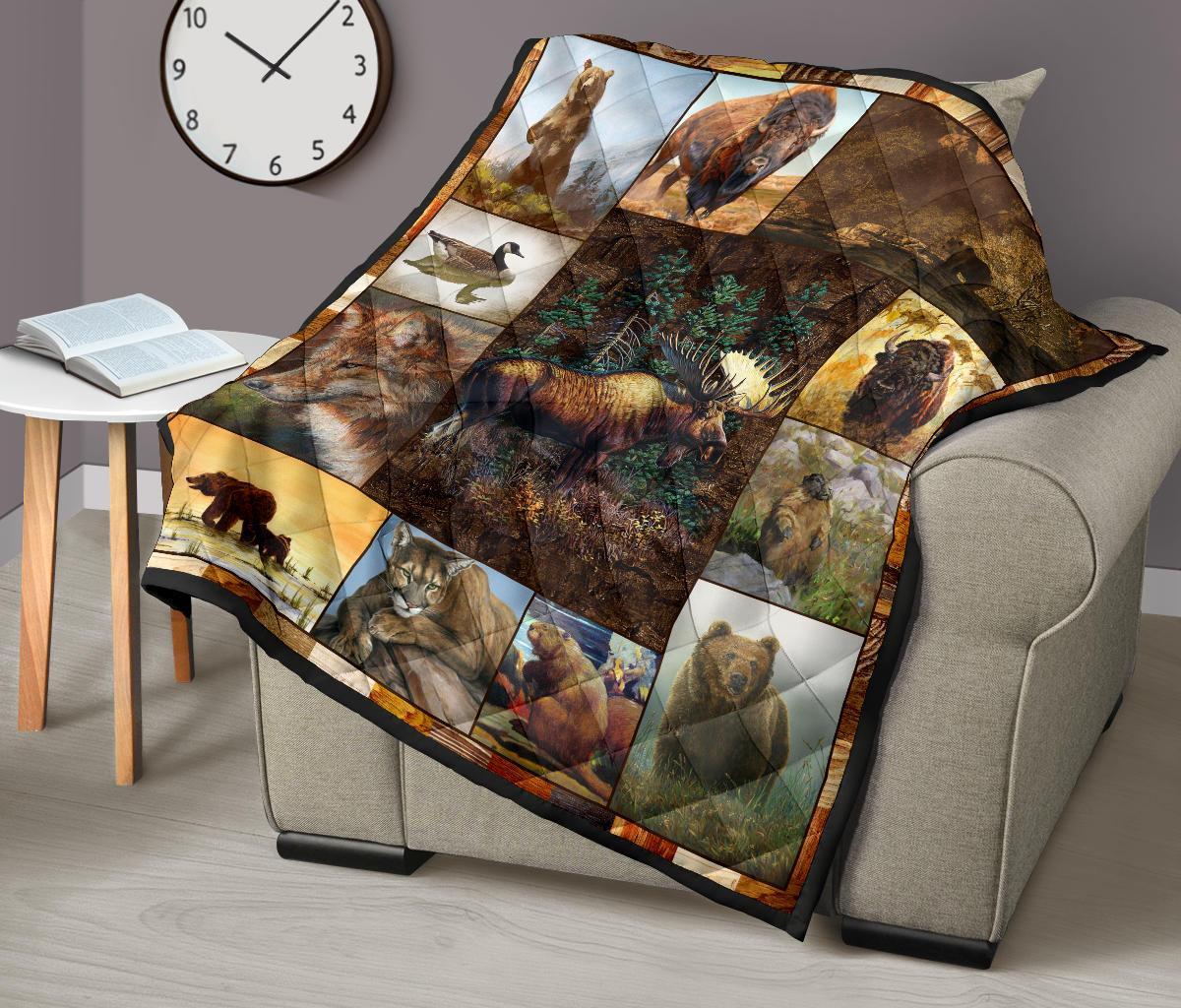 canada-animals-rustic-style-premium-quilt
