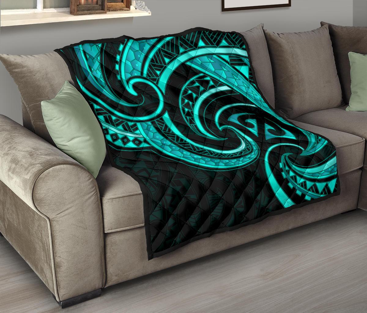 new-zealand-maori-mangopare-premium-quilt-polynesian-turquoise