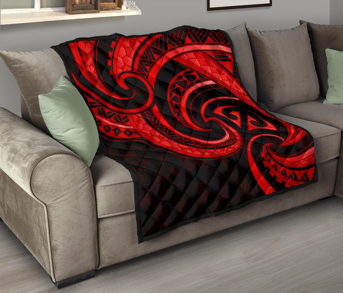 new-zealand-maori-mangopare-premium-quilt-polynesian-red