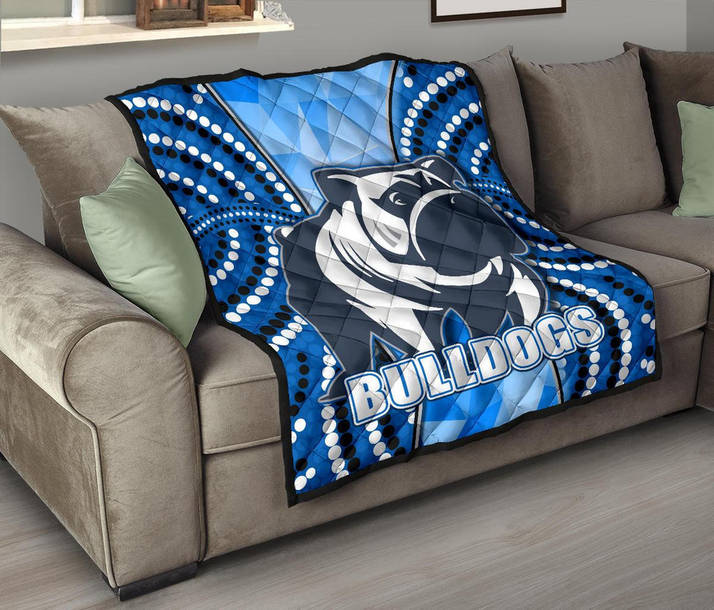 bulldogs-premium-quilt-indigenous-snappy