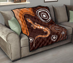 aboriginal-premium-quilt-australia-orange-lizard-aboriginal-art-1