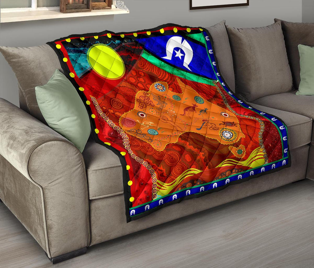 premium-quilt-australia-map-aboriginal-pattern