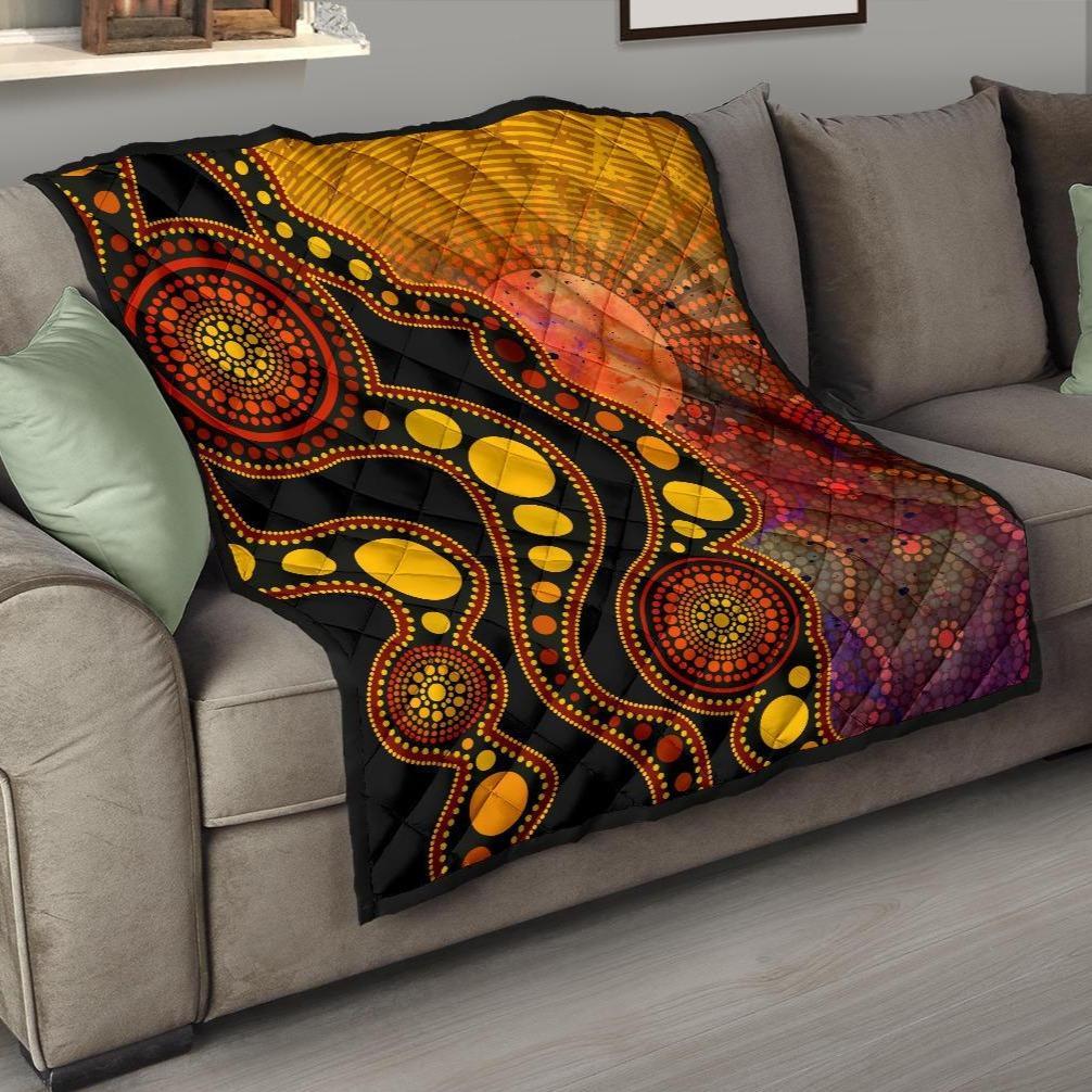 aboriginal-premium-quilt-australia-indigenous-flag-circle-dot-painting-art-golden