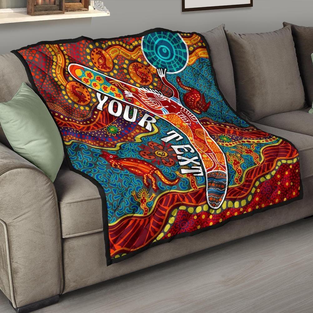 aboriginal-personalised-premium-quilt-indigenous-boomerang