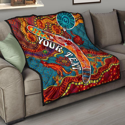 aboriginal-personalised-premium-quilt-indigenous-boomerang