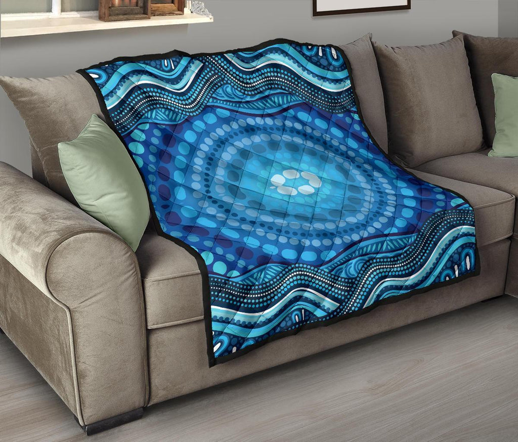 aboriginal-premium-quilt-blue-circle-aboriginal-art