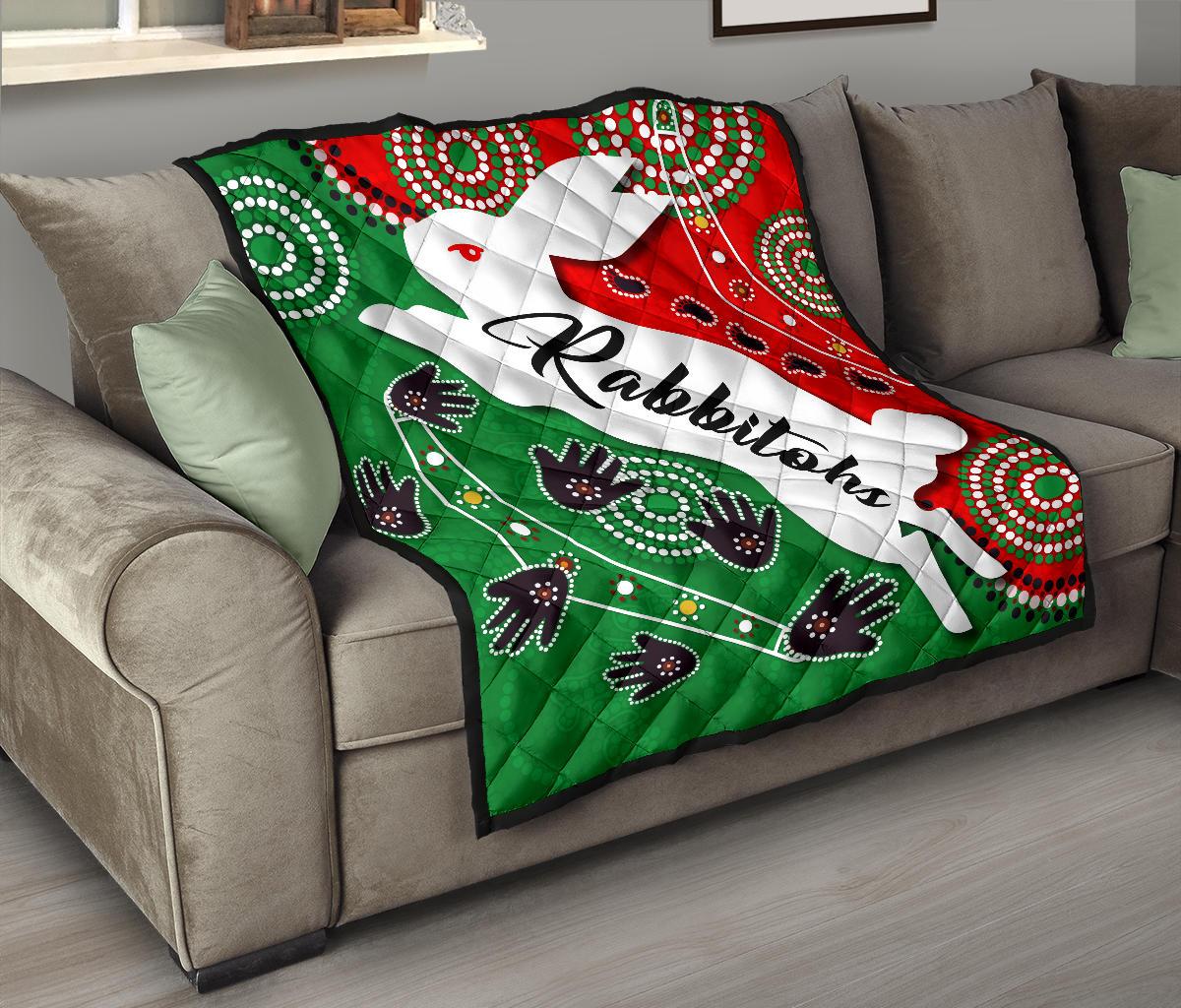 rabbitohs-forever-premium-quilt-indigenous