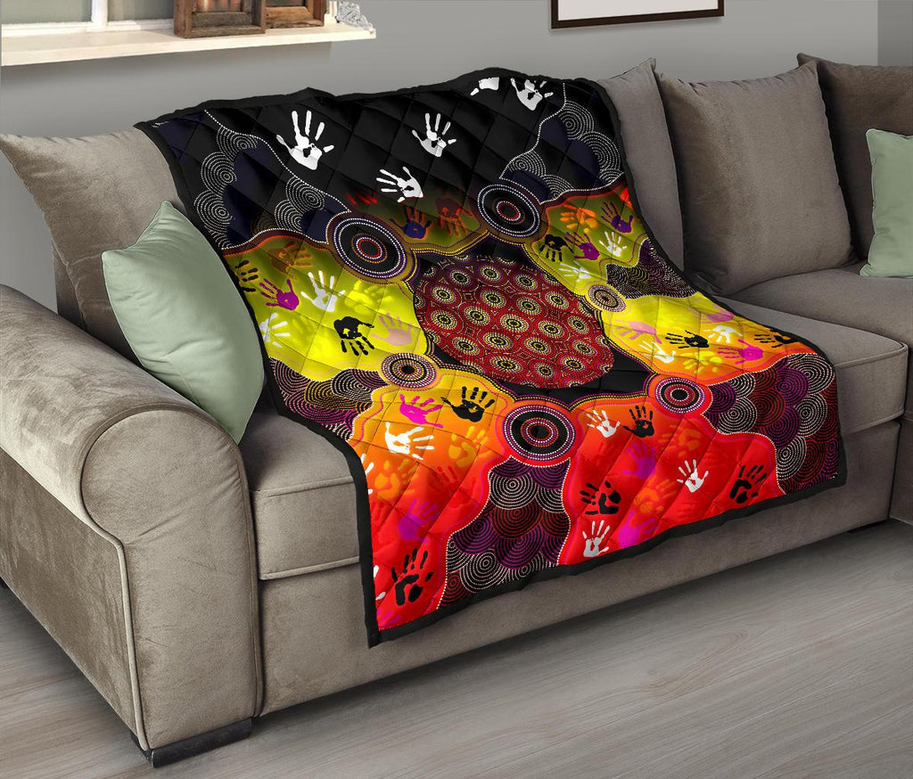 aboriginal-premium-quilt-indigenous-circle-dot-painting-hand-art