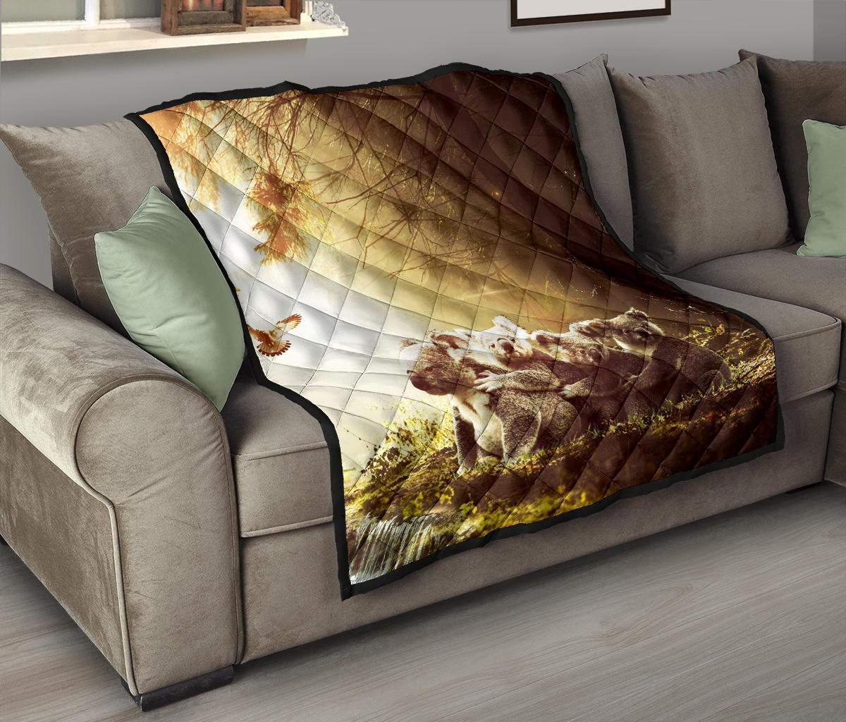 premium-quilts-koala-family-landscape-art