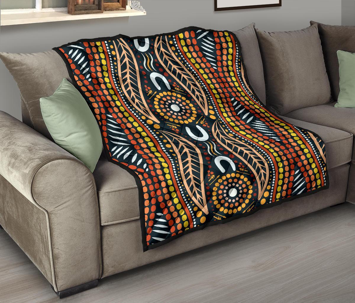 aboriginal-premium-quilt-indigenous-dot-painting
