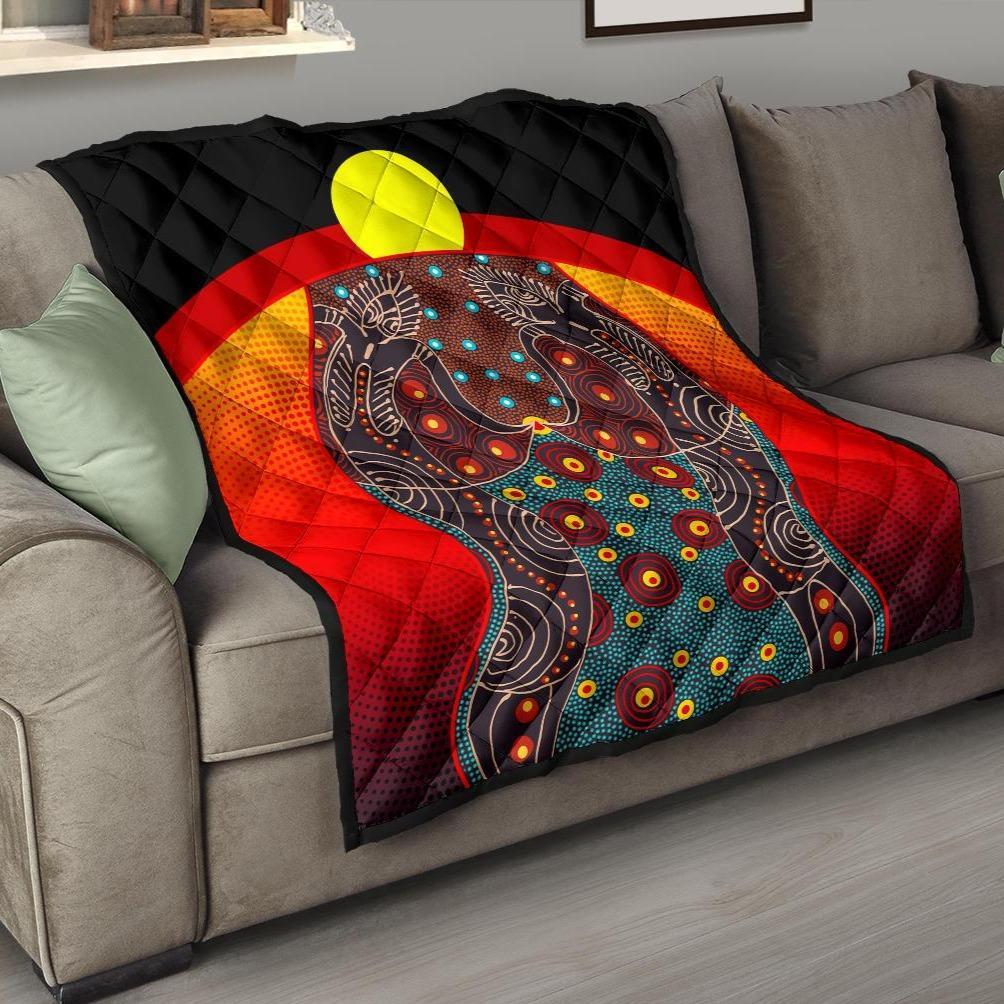 premium-quilt-aboriginal-sublimation-dot-pattern-style-red