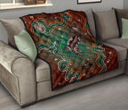 aboriginal-premium-quilt-australia-lizard-brown-dot-painting-art