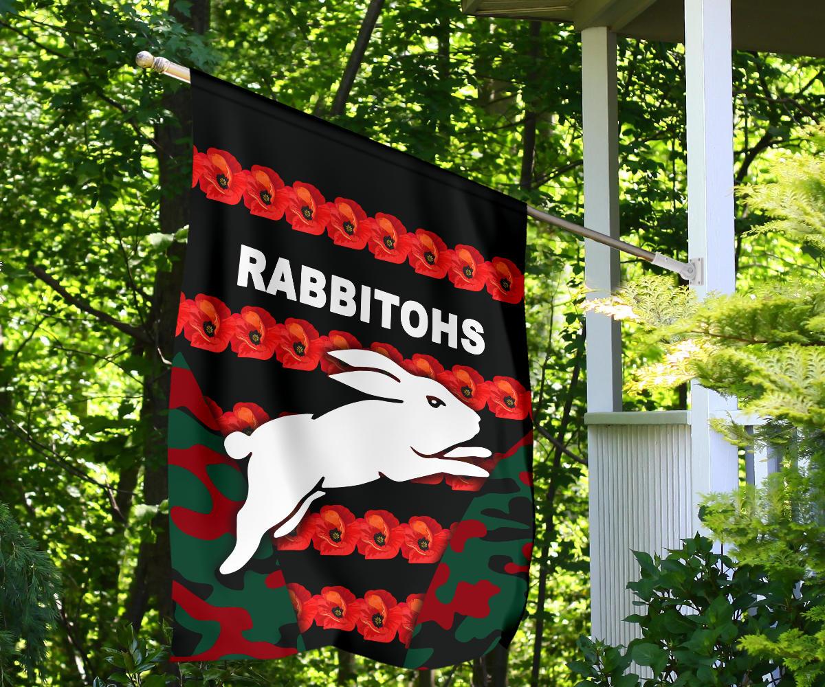 south-sydney-rabbitohs-flag-anzac-day-poppy-flower-vibes