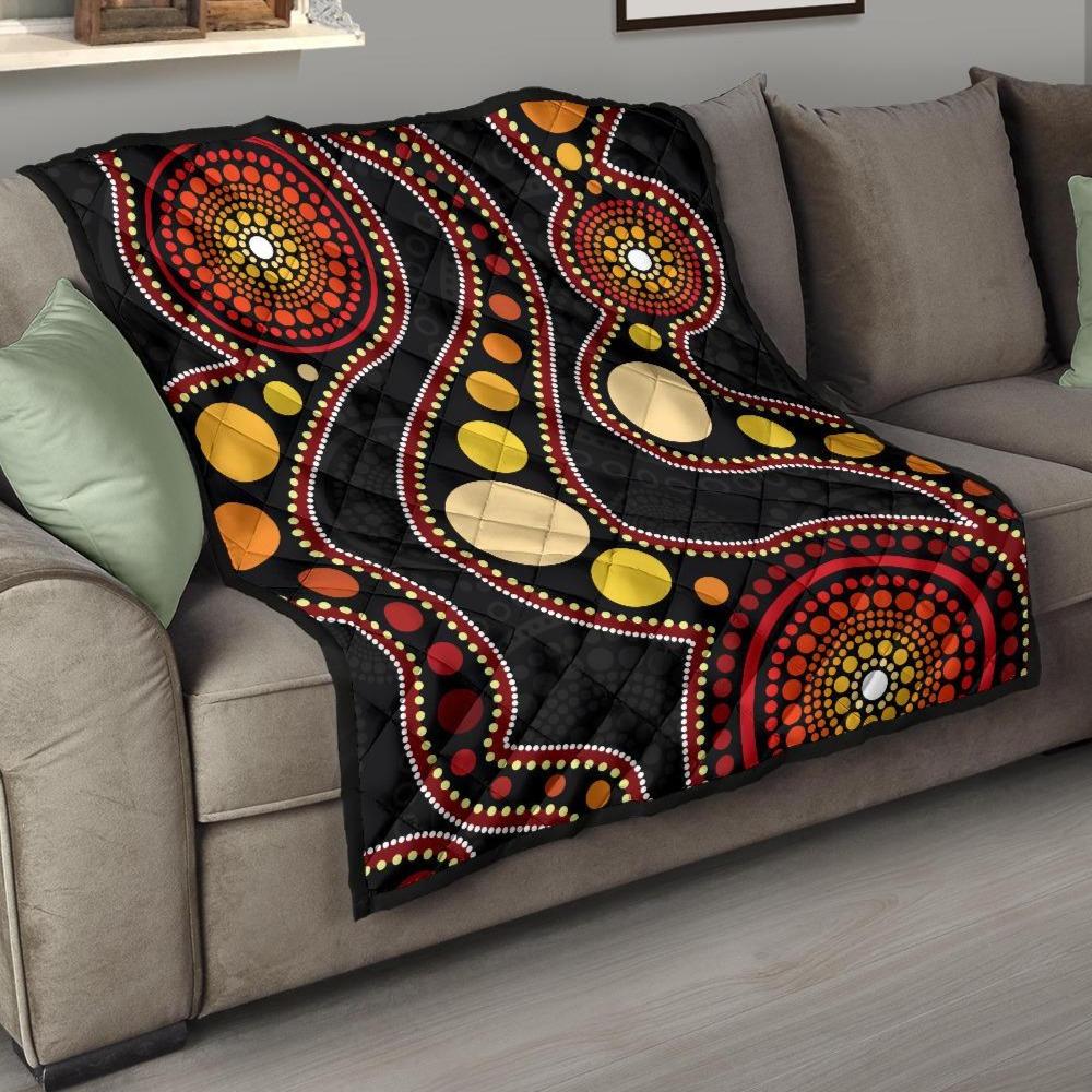 aboriginal-premium-quilt-australia-flower-aboriginal-art