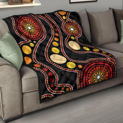 aboriginal-premium-quilt-australia-flower-aboriginal-art