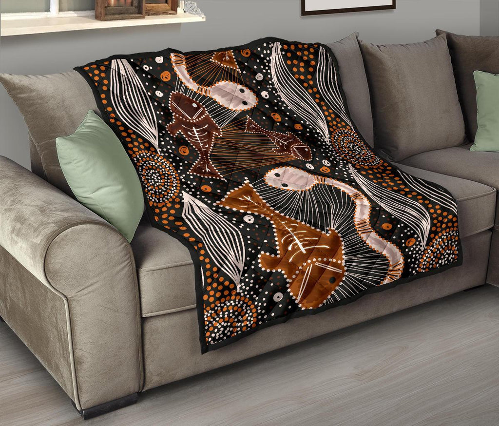 aboriginal-premium-quilt-indigenous-fish-and-snake