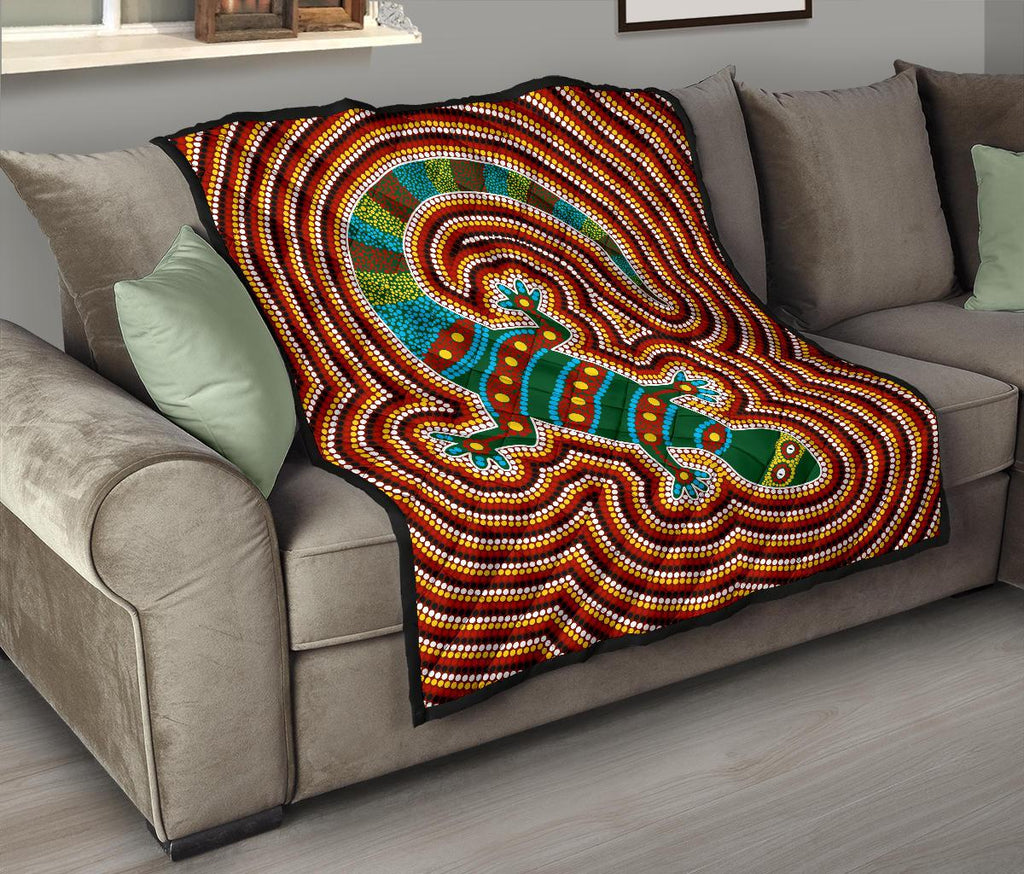 premium-quilts-lizard-coverlets-aboriginal-dot-painting