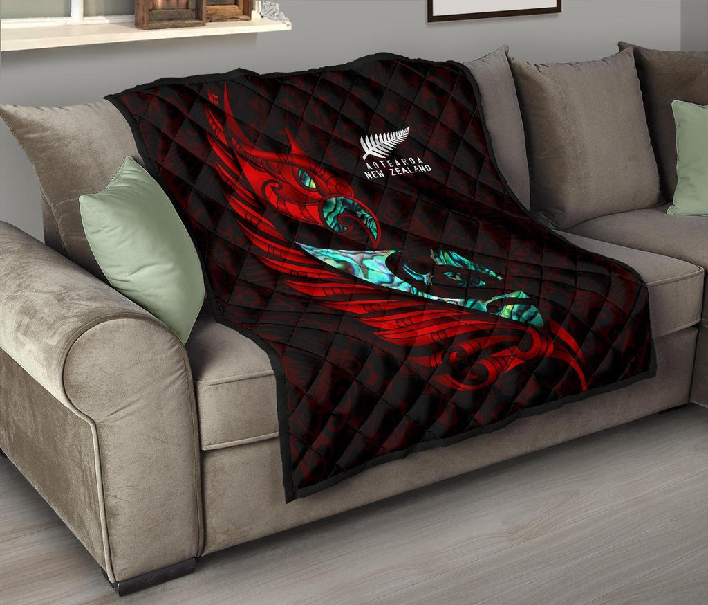 new-zealand-premium-quilt-manaia-paua-fern-wing-red