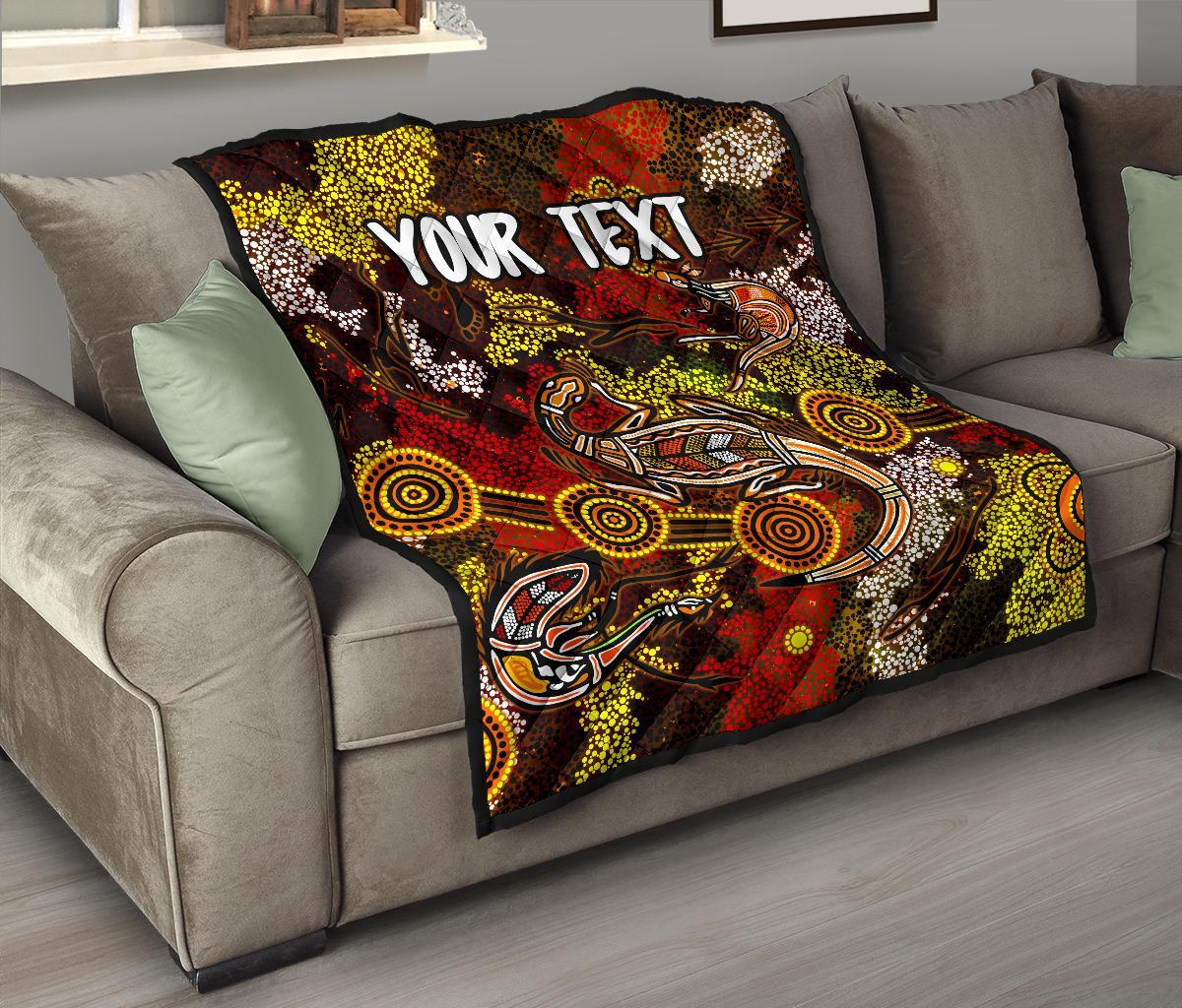 custom-aboriginal-premium-quilt-kangaroo-and-lizard-dot-painting-art