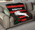 south-sydney-rabbitohs-premium-quilt-anzac-day-poppy-flower-vibes
