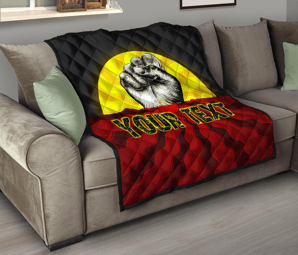 custom-aboriginal-premium-quilt-black-lives-matter-sun-dot-painting