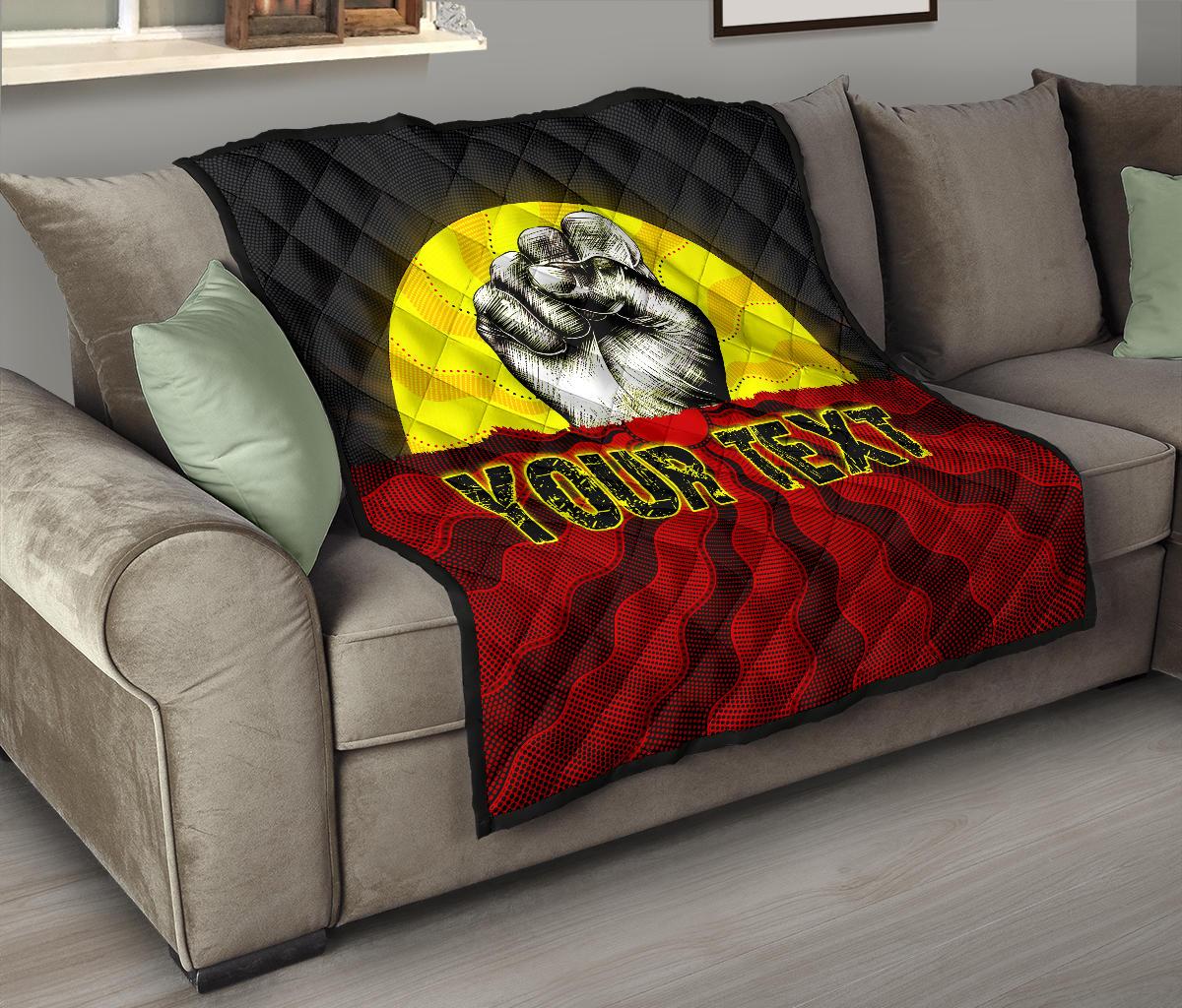 custom-aboriginal-premium-quilt-black-lives-matter-sun-dot-painting