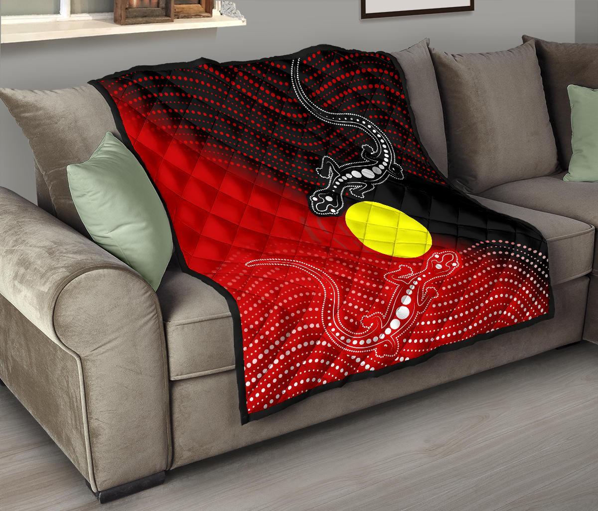 aboriginal-premium-quilt-two-indigenous-lizard