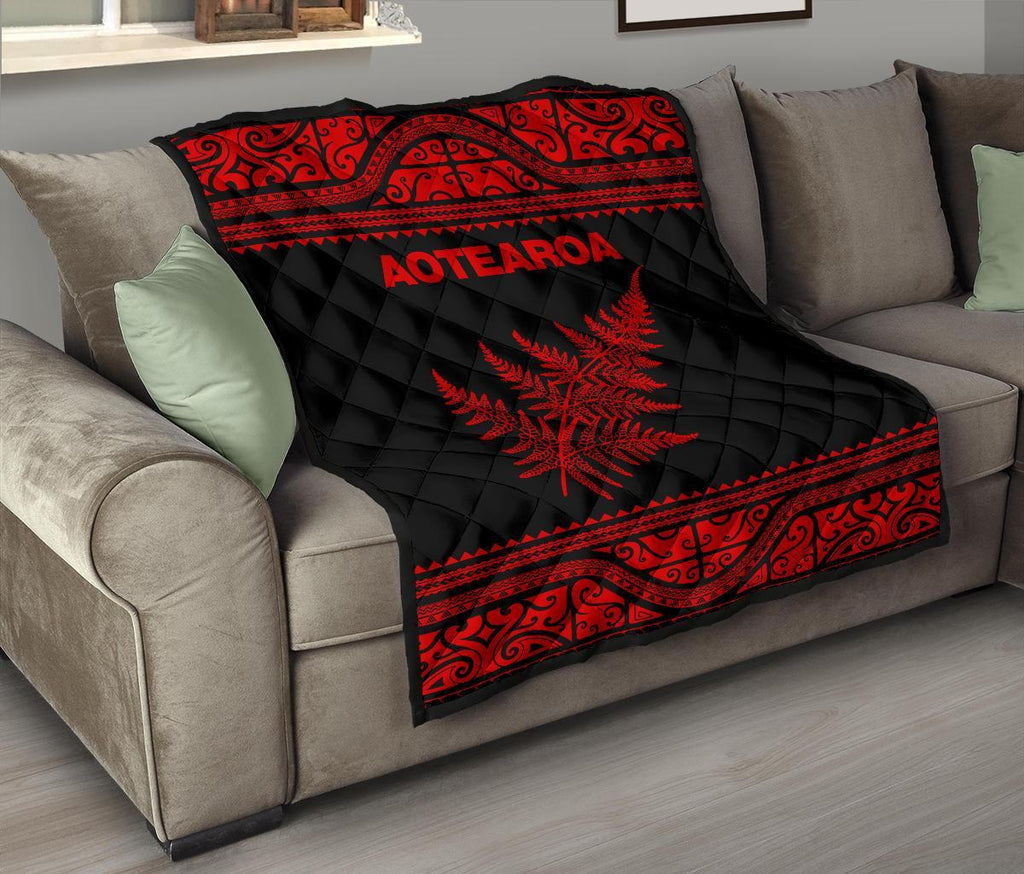 aotearoa-new-zealand-maori-premium-quilt-silver-fern-red
