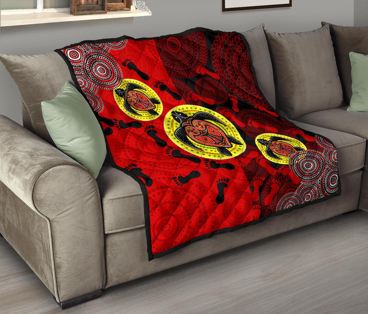 premium-quilt-aboriginal-dot-painting-quilt-turtle