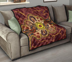 aboriginal-premium-quilt-indigenous-lizard-dot-painting-art