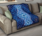 aboriginal-premium-quilt-australian-blue-turtle-aboriginal-art