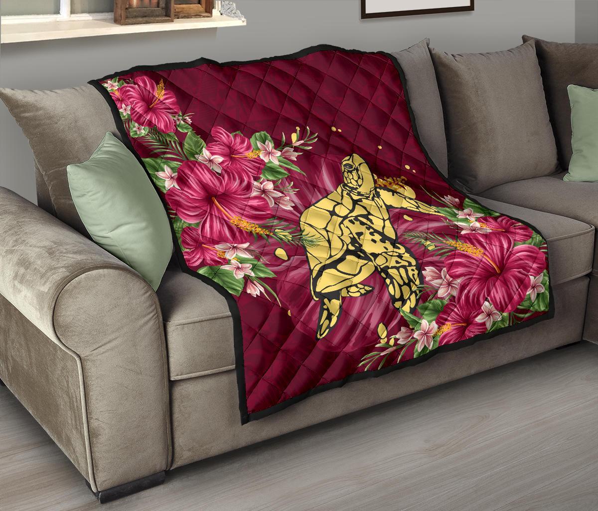 new-zealand-premium-quilt-turtle-polynesian-hibiscus