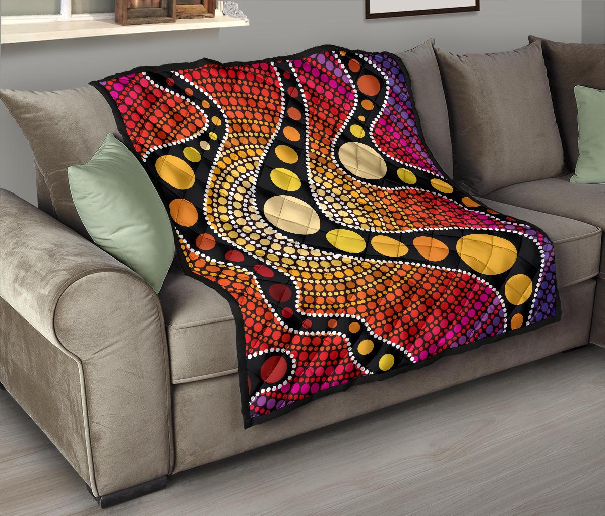 aboriginal-premium-quilt-australia-colorful-circle-dot-painting-art