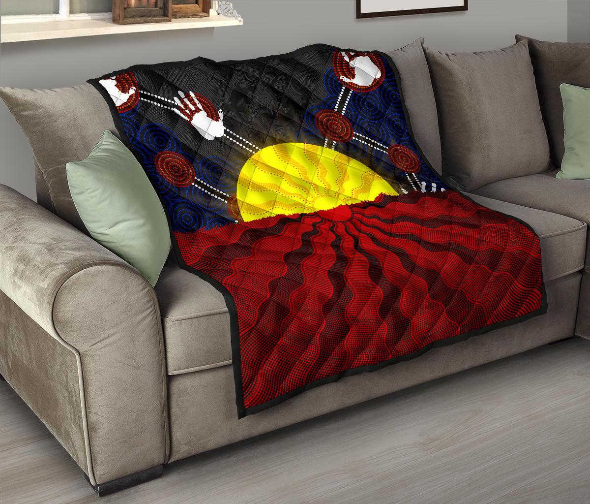 aboriginal-premium-quilt-aboriginal-lives-matter-flag-sun-dot-painting