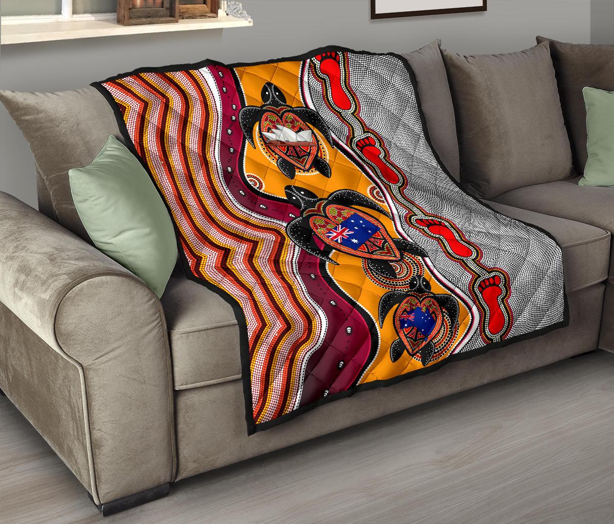 premium-quilt-aboriginal-patterns-quilt-turtle