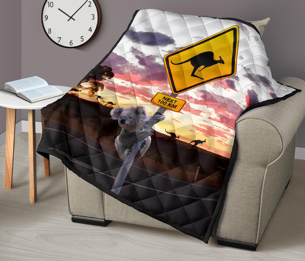 premium-quilts-koala-coverlets-kangaroo-sign-sunset-landscape-art