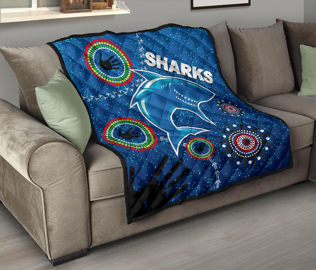 naidoc-sharks-premium-quilt-cronulla-aboriginal-style