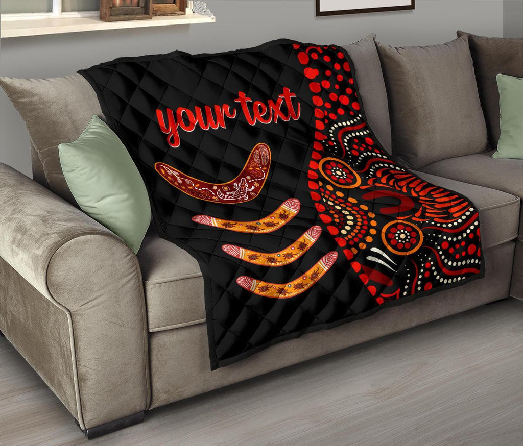 aboriginal-personalised-premium-quilt-aboriginal-boomerangs-with-dot-painting-pattern