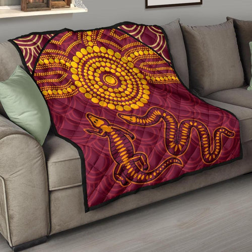 aboriginal-premium-quilt-aboriginal-snake-and-alligator