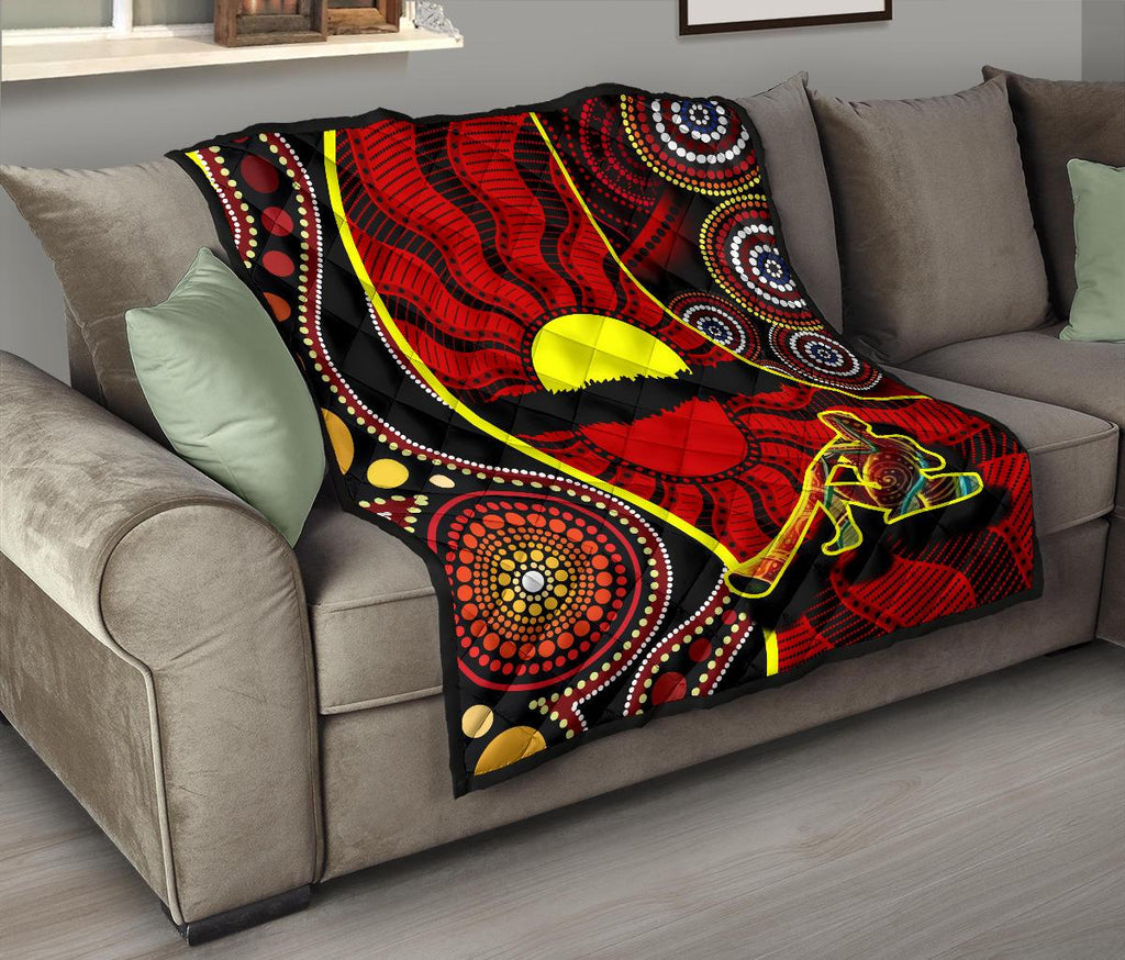 premium-quilt-australia-aboriginal-dots-with-didgeridoo