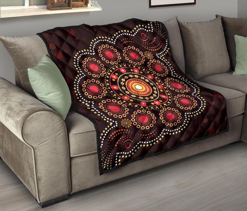 aboriginal-premium-quilt-australian-colorful-flower-dot-painting-art
