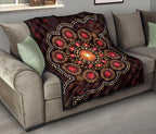 aboriginal-premium-quilt-australian-colorful-flower-dot-painting-art