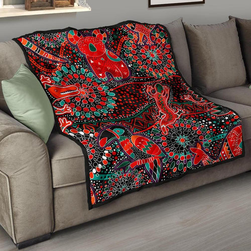 quilts-aboriginal-animal-dot-acrylic-paint