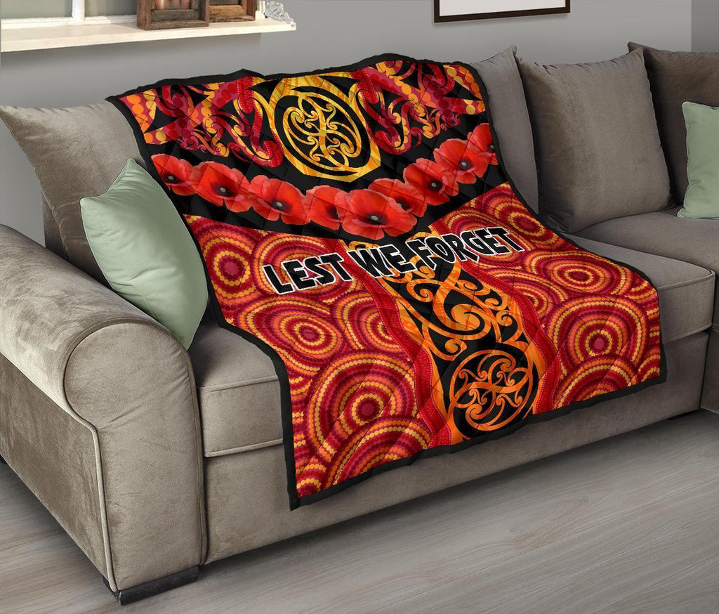 anzac-lest-we-forget-poppy-premium-quilt-new-zealand-maori-silver-fern-australia-aboriginal