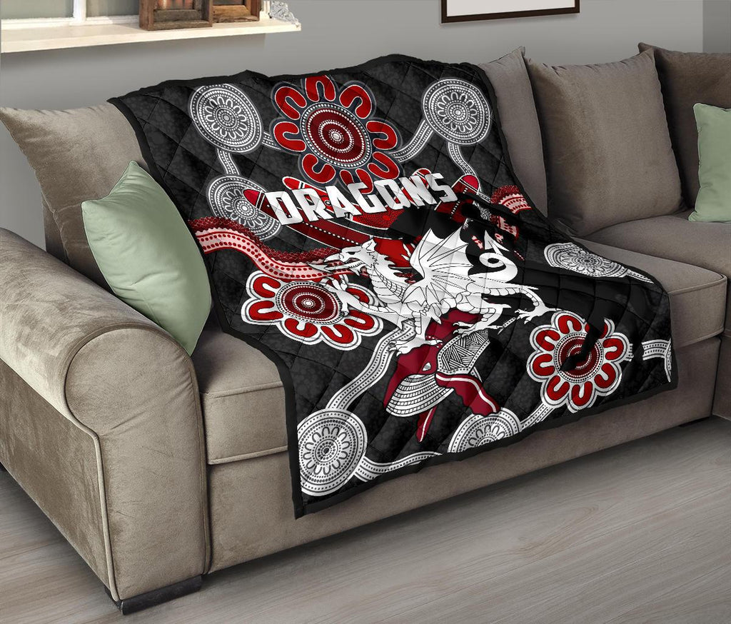 dragons-premium-quilt-st-george-indigenous-black