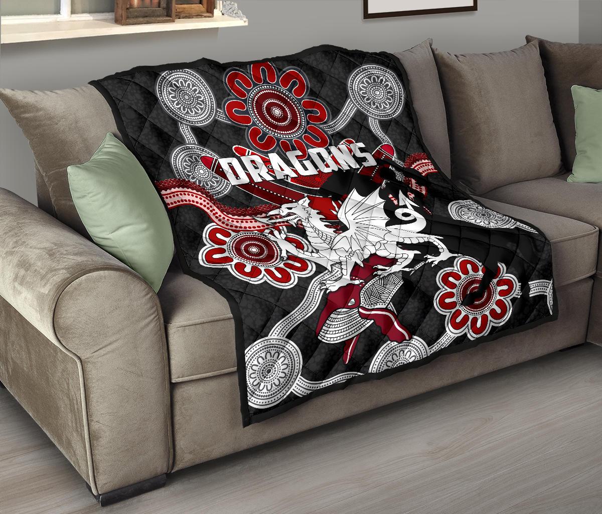 dragons-premium-quilt-st-george-indigenous-black