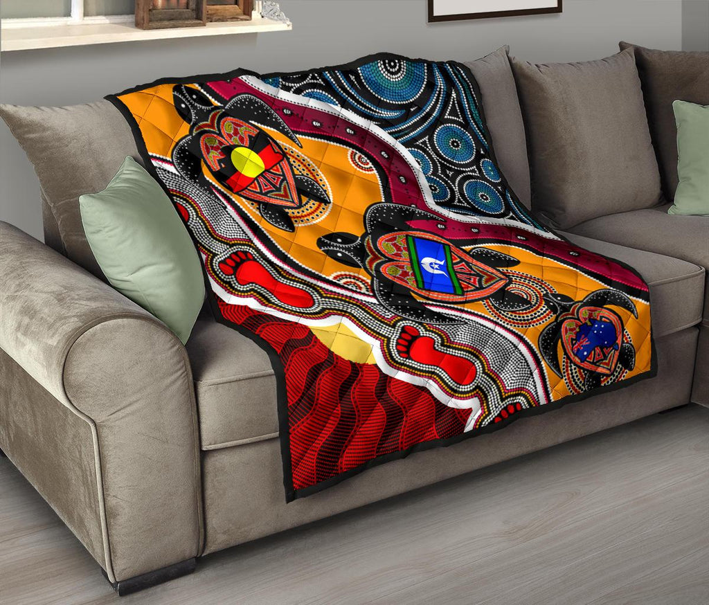 1saustralia-premium-quilt-australia-aboriginal-dots-with-turtle-and-naidoc-flags